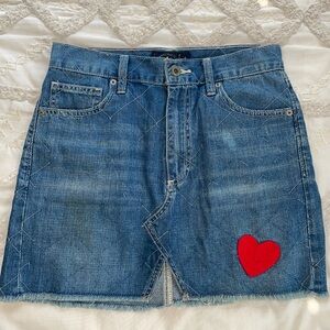 Lucky brand high waisted denim skirt